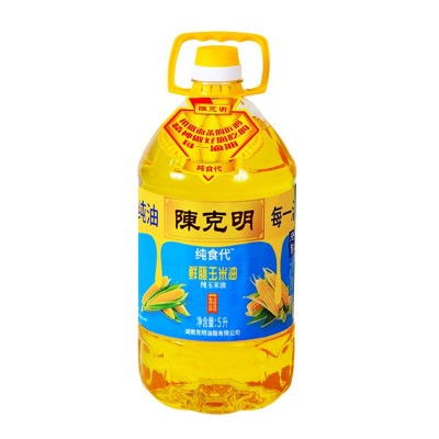 【源头厂家】陈克明食用油批发5升桶装玉米油商用大包装粮油厂家 4瓶图5