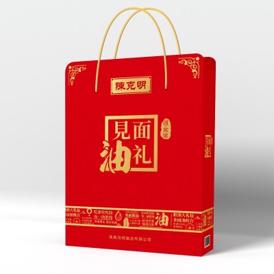 陈克明见面油礼礼盒亚麻籽油食用油套装会销锁客礼品厂家批发 2盒图4