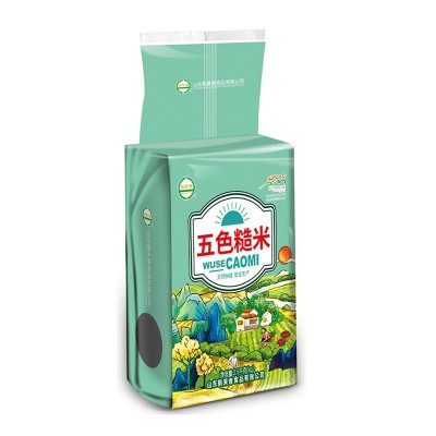五色糙米5斤装真空方砖2.5kg黑米红米糙米燕麦米荞麦米五谷杂粮图4
