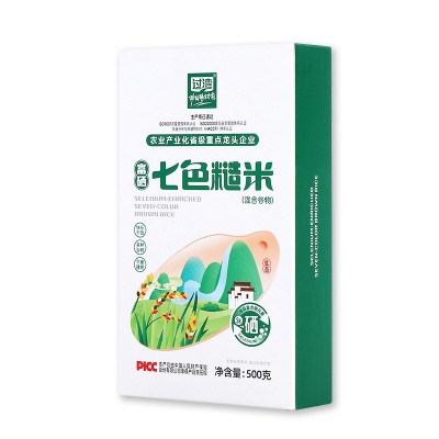 七色糙米500g粗粮五谷杂粮米真空代餐饱腹糙米饭富硒七色糙米批发图5