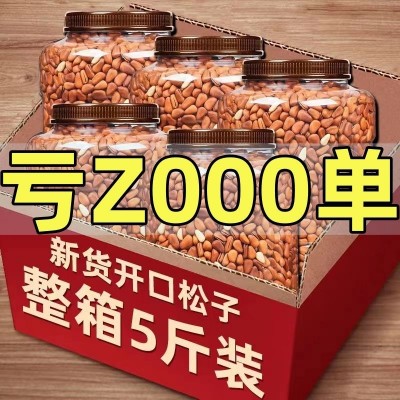 东北松子整箱5斤新货500g袋装原味坚果干果零食1斤散装批发10g