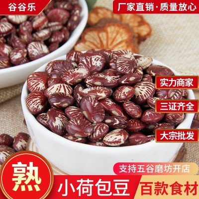 厂家低温烘焙熟五谷杂粮现磨坊磨粉斑纹马豆原料 熟小荷包豆