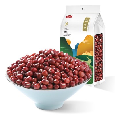 燕之坊五谷杂粮红豆 红小豆批发红豆沙杂粮粥珍珠红小豆1kg