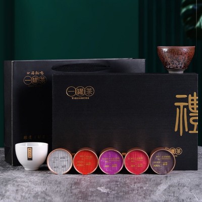 新茶武夷岩茶大红袍小种金骏眉普洱茶罐装组合茶图1
