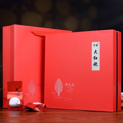 武夷岩茶大红袍茶叶礼盒装 浓香型金骏眉250g泡袋茶礼一件代发图5