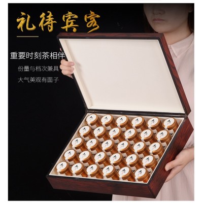 小泡罐装大红袍茶叶礼盒装武夷岩茶大红袍茶叶乌龙茶中秋礼盒送礼图1