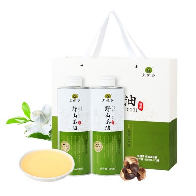 上悦谷30年老树茶籽油600ml×2商务礼盒装高山茶油纯正 野山茶油图5