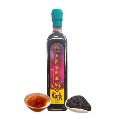 上悦谷纯芝麻油植物油低温物理压榨一级健康食用油芝麻油500ml*1图5