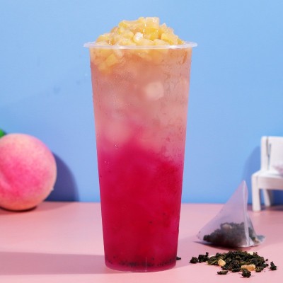 水蜜桃乌龙茶奶茶店专用 白桃乌龙三角茶包 奶盖水果茶袋泡茶原料图3