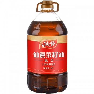 仙餐纯正红标菜籽油5L食用油四川纯正菜籽油大桶家用炒菜 植物油图3