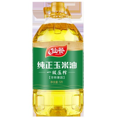 仙餐一级压榨5L玉米油 非转基因清香食用油批发餐饮商用食用油5L图3
