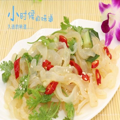海蜇丝下酒菜开袋即食袋装海蜇皮海蜇头冷盘凉拌菜200克温州特产图2