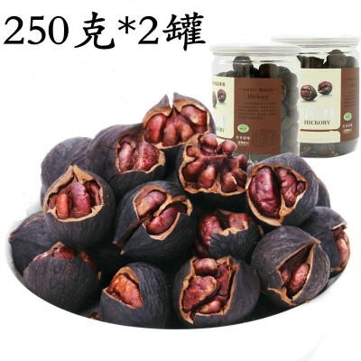 手剥山核桃黑珍珠500克临安特产小核桃水煮炭烘 大籽黑籽散装批发图2