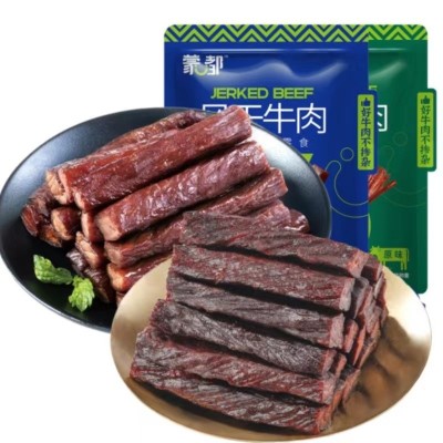 蒙都牛肉干 内蒙古特产风干牛肉干500g 独立小包装清真网 红零食品图1