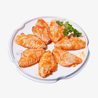 批发奥尔良烤翅1kg/盒调理半成品汉堡炸鸡店商用小吃冷冻鸡翅食材图5