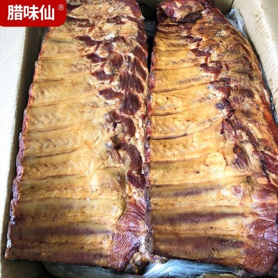 重庆特产腊排骨腊肉排骨 烟熏腊排骨厂家源头腊肉直供餐馆腊排骨图4