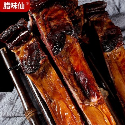 重庆特产腊排骨腊肉排骨 烟熏腊排骨厂家源头腊肉直供餐馆腊排骨图3