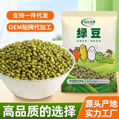 绿豆500g东北新米五谷杂粮粗粮易煮未脱皮绿豆沙明绿豆厂家批发