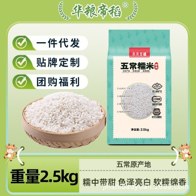 五常糯米2.5kg 圆糯米端午节新米江米包粽子专用酿酒商用粘米批发