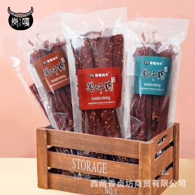 批发西藏特产小吃风干猪肉一斤装长条 五香味肉类零食厂家新品图1