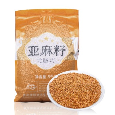 生熟黄金亚麻籽即食代餐低温烘焙五谷杂粮榨油磨粉胡麻黄色亚麻籽图4