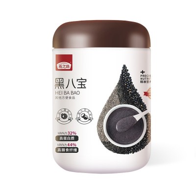 燕之坊代餐粉黑芝麻核桃粉五谷黑豆黑枸杞粉早餐饱腹芝麻糊黑八宝图5