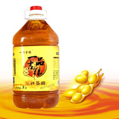 一品吉粮 非转基因压榨三级大豆油植物油食用油 5L/桶图2