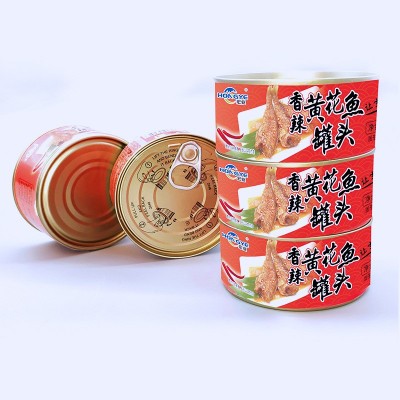 宏业香辣五香黄花鱼罐头150g1批发工厂即食威海厂家组合整箱纯肉图2