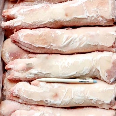 冻货猪肉冷冻品批发猪蹄前蹄后蹄猪手短切后切手铮长脚去骨蹄20斤图4