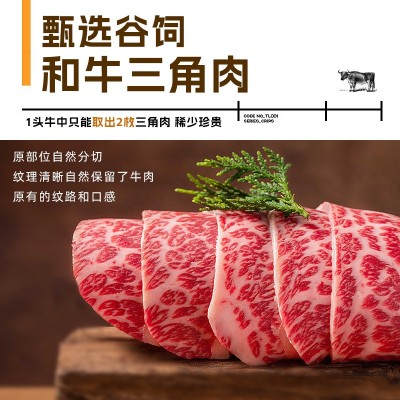 老汕记美国M5原切和牛牛肉片烤肉片牛肉卷肥牛片火锅烧烤食材批发图1