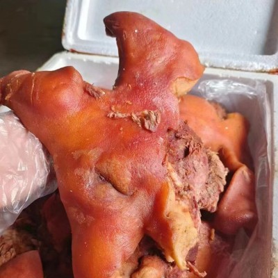 猪头肉熟食 商用卤味全熟猪头肉 卤菜店五香卤猪头下酒菜地摊货源图2