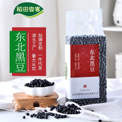 新货东北黑豆绿芯生黑豆子绿心黑小豆五谷杂粮豆浆粗粮批发真空装图2