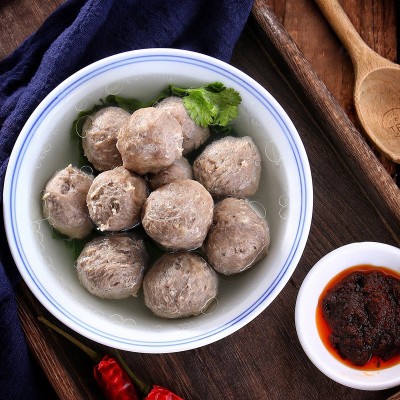 牛肉丸潮汕特产手打牛筋丸子手工火锅商用食材潮州1000g汕 头正宗图2