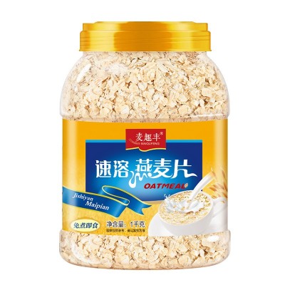 麦趣丰 即食燕麦片 澳洲速溶麦片麦片水果麦片1000克桶装 现货速发图1