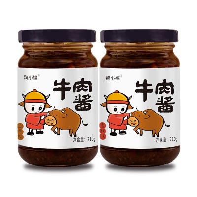 魏小福牛肉酱210g包装香辣拌饭酱调料火锅蘸料辣酱代工厂图5