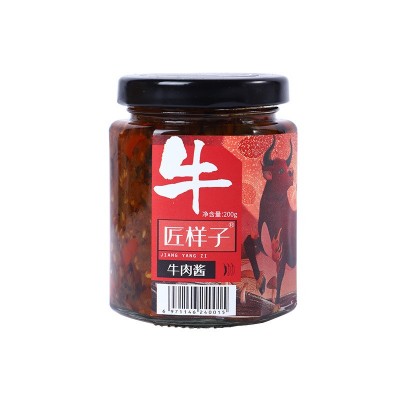 匠样子微辣牛肉酱拌饭酱餐饮调味辣椒酱拌面下饭菜微辣牛肉酱批发图5