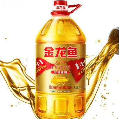 厂家批发金龙鱼非转基因黄金比例调和油5L*4桶图5