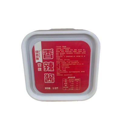 香辣豆豉酱拌饭酱拌面酱料佐餐酱下饭菜5kg桶装商用香辣豆豉酱图3