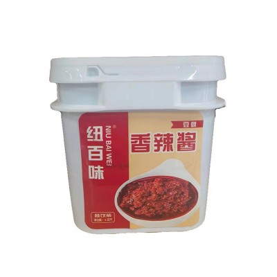 香辣豆豉酱拌饭酱拌面酱料佐餐酱下饭菜5kg桶装商用香辣豆豉酱图5