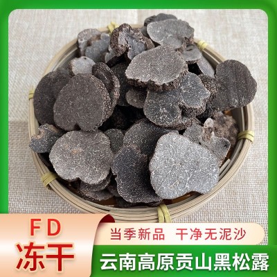 批发云南特产块菌猪拱菌食用菌菇干货成熟贡山黑松露FD冻干松露片图1