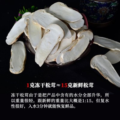 FD松茸干片非姬松茸非高山雪山松茸干货云南特产新鲜冻干松茸片图2