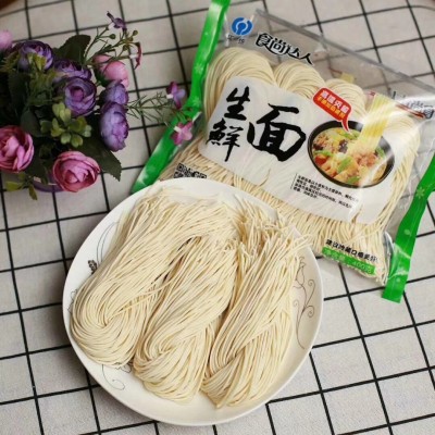 华统生鲜面鲜面条手工面条半干面刀削面素食拉面非挂面400克图4