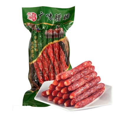 10条包装广味腊肠咸甜酒香鸡肉猪肉香肠广东江门土特产煲仔饭腊味图5