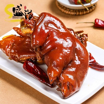 辣卤猪蹄批发腌制烧烤食材冷冻猪手 餐饮卤味小吃烟熏香辣肘子4片