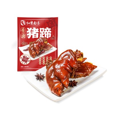 辣卤猪蹄批发腌制烧烤食材冷冻猪手 餐饮卤味小吃烟熏香辣肘子4片图5