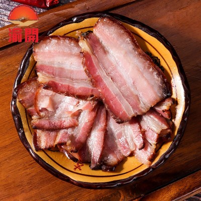 源头厂家直供烟熏三线腊肉腊五花肉重庆四川农家风味餐饮批发图4