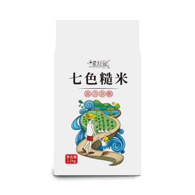 七色糙米新米5斤五谷杂粮黑米红米燕麦糙米糊粗粮健身胚芽脂减饭图5