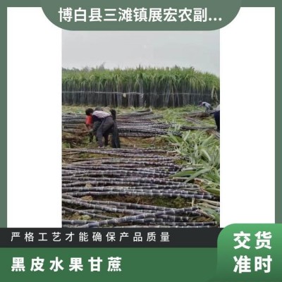 展宏农业黑皮水果甘蔗 六到八斤好货结巴好颜色漂亮