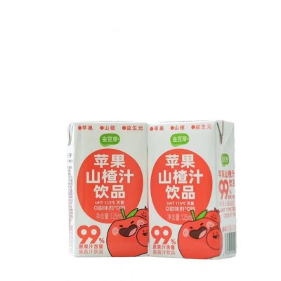 金豆芽苹果山楂汁16盒装鲜果汁饮料山楂果汁饮品酸甜口感夏季果汁图5
