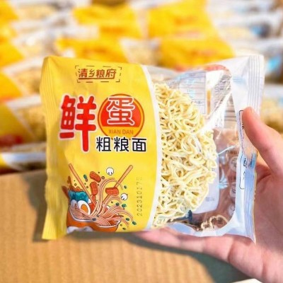 清乡粮府鲜蛋粗粮面40袋非油炸面饼可泡可煮面一件代发
